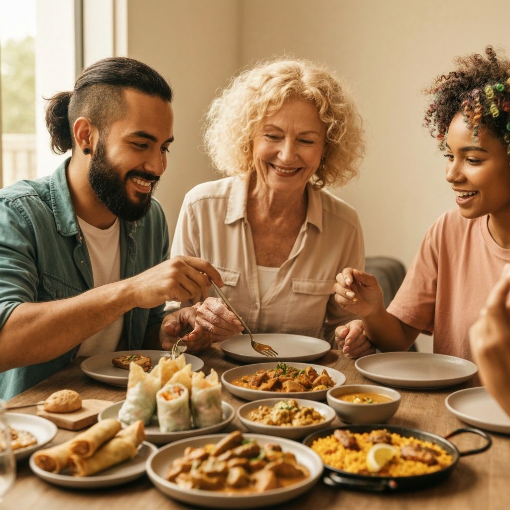 Enjoying varied food choices